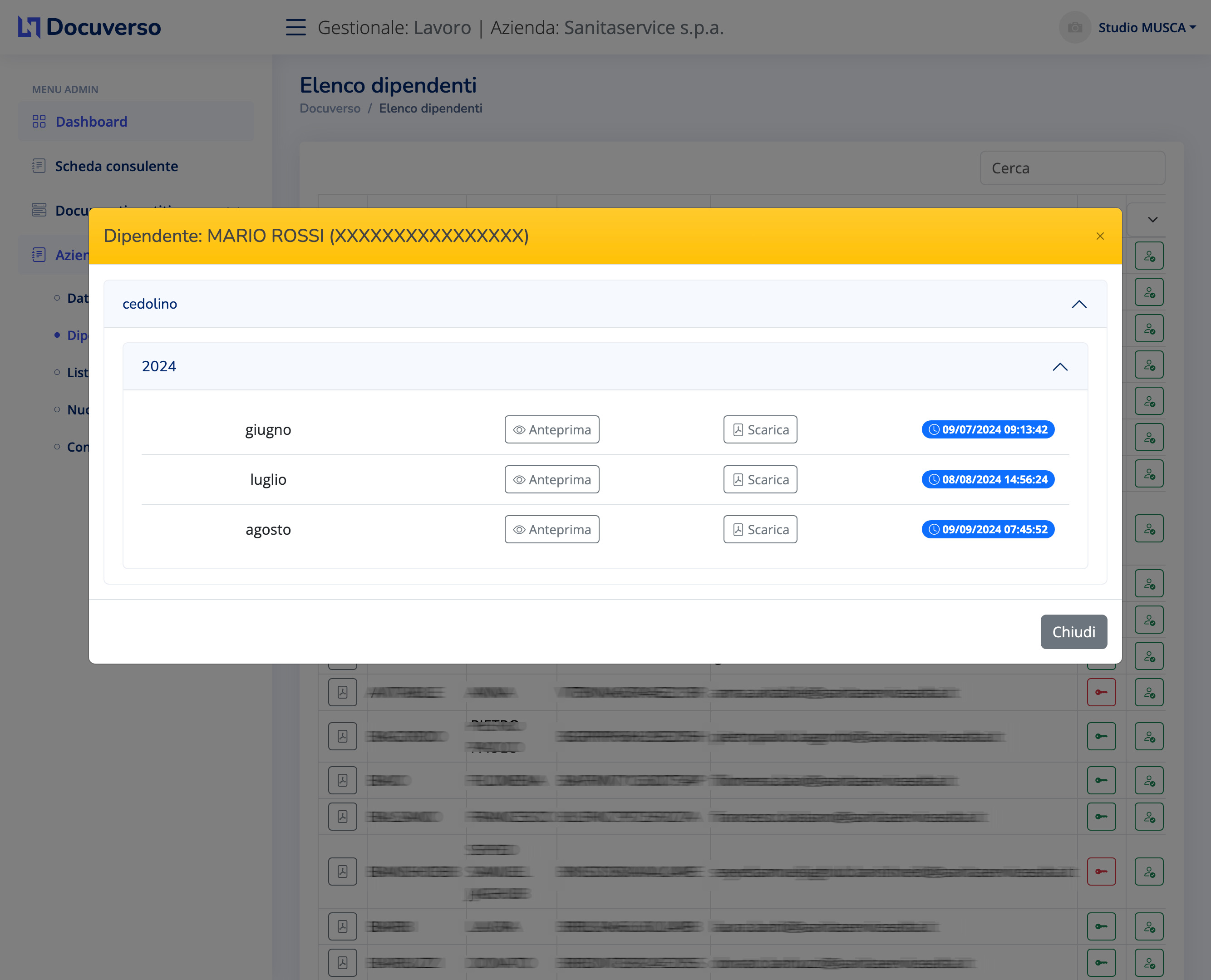 Gestione individuale dei documenti