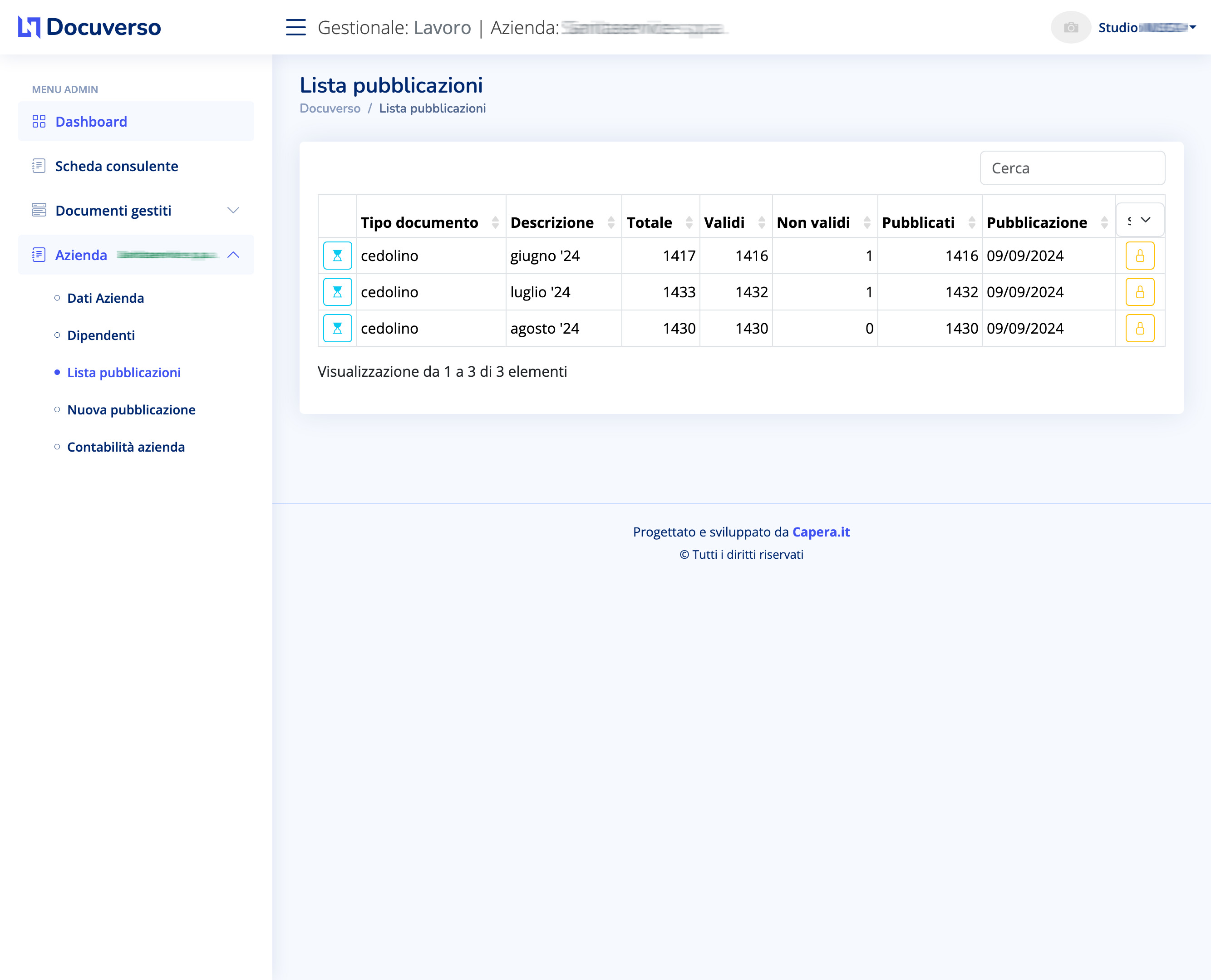 Elenco pubblicazioni